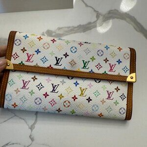 Louis Vuitton x Takashi Murakami Multicolor Porte Trésor International Wallet